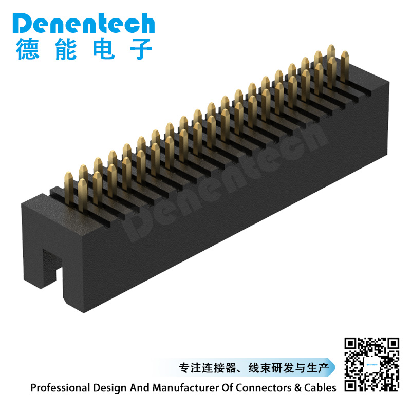 Denentech促销产品1.27mmH5.7双排180度插板简牛连接器